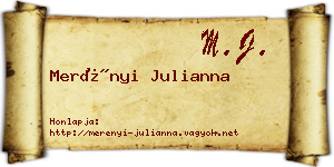 Merényi Julianna névjegykártya